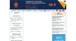 Desktop Screenshot of medf.kg.ac.rs